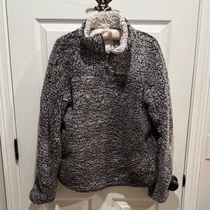 Thread & Supply Charcoal Sherpa Turtleneck Sweater